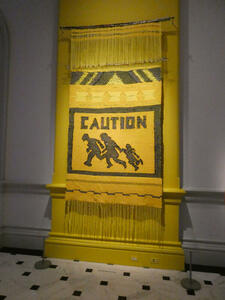 caution tapestry