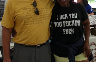 T-shirt: “Fuck you you fucking fuck”