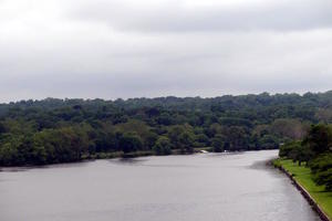 View of river from train