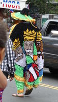 Cape in back of costume depicting three kings