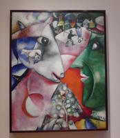 Man, horse, and other animals; Chagall painting