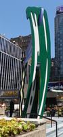 Green abstract sculpture near Penn Station