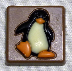 penguin chocolate square