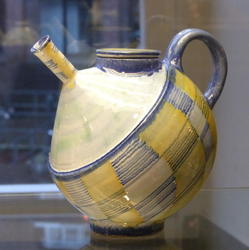 blue yellow teapot