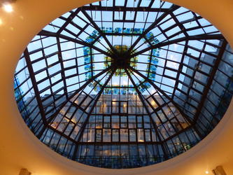 glass dome in shopping center