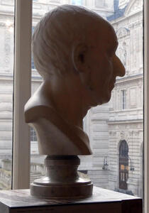Bust of man with big nose