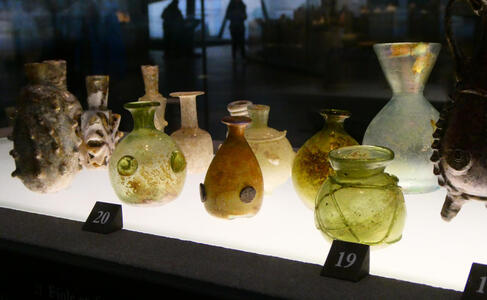 assorted small glass vases