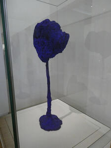 cobalt blue sculpture