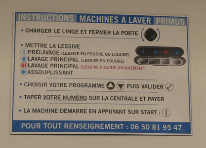 Instructions for washer
