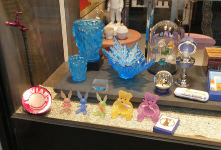 glasswork animals and bowls