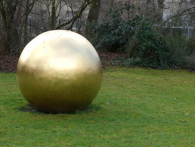 large bronze sphere