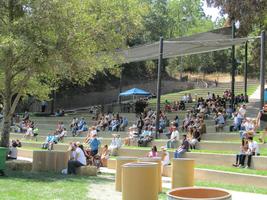 Remodeled amphitheater at Gilroy Garlic Festival.