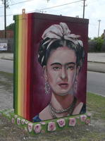 Utility box with painting of Frida Kahlo