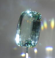 Oval green crystal