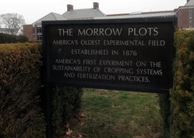 Sign at the Morrow Plots, America’s oldest experimental field established in 1876