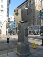 Pedestal at corner of Hollywood and Vine