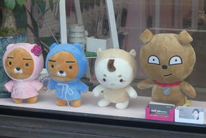 toy bears in store window