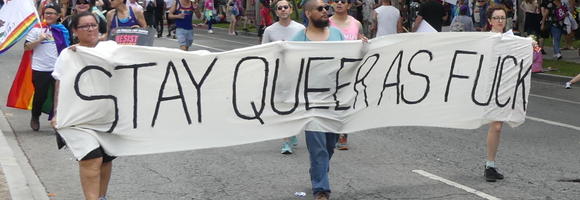 Banner: Stay queer as fuck