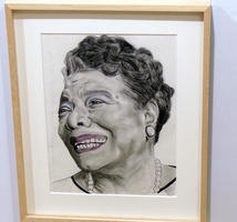 Pencil and charcoal drawing of Maya Angelou