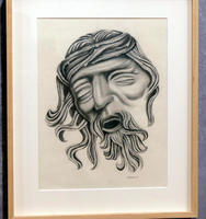 Pencil drawing of head of Jesus