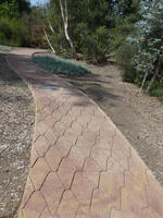 Paving of serpent trail; patten looks like scales on a snake