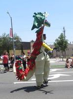 Man in dragon costume