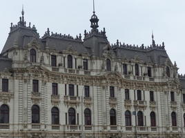 Gray building with spires