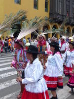 Women in traditional Peruvian costume.