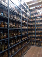 Shelves of ceramics