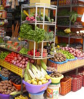 Fruits and vegetables at market