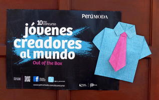 Poster with cloth shirt and tie
