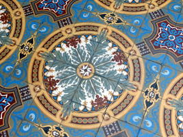 Geometric floor tiles