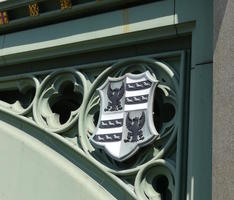Heraldic crest on arch