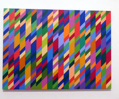 multicolored diagonal stripes