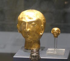 Gold bust of Egyptian man