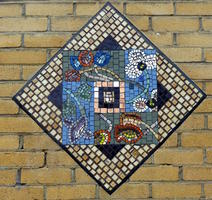 Diamond-shaped mosaic