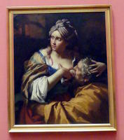 Painting of old man sucking woman’s breast as she looks away