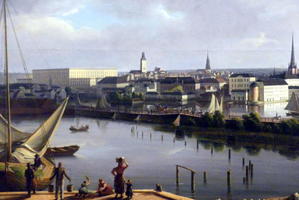 painting of waterfront