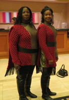 Two women dressed as Romulans