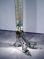 Claw-foot (like a bird's) made of glass