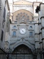 Clock at side entrance to cathedral