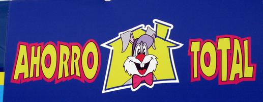 Cartoon rabbit in advert for “Total Savings” housewares