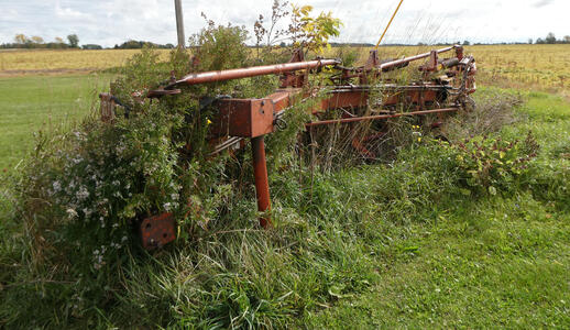 abandoned farm equipment