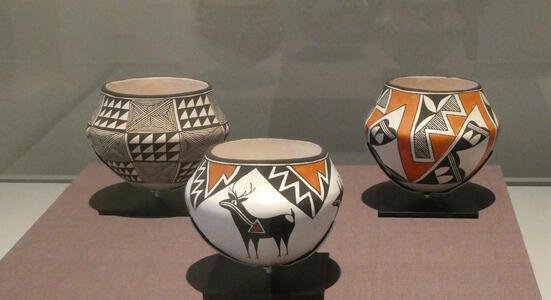 small vases in native american style