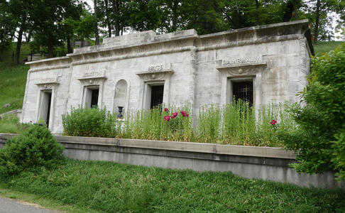 Large mausoleum with four doors