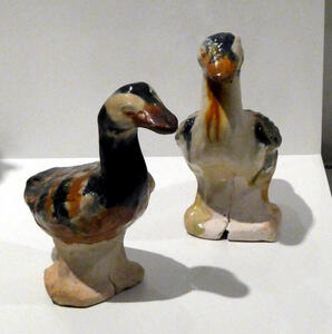 Two ceramic ducks