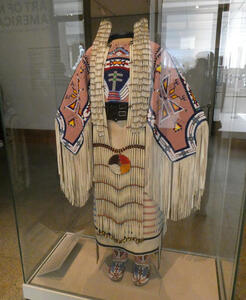 Native American fringed robe