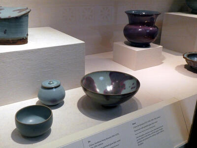 Bluish-gray earthenware bowls