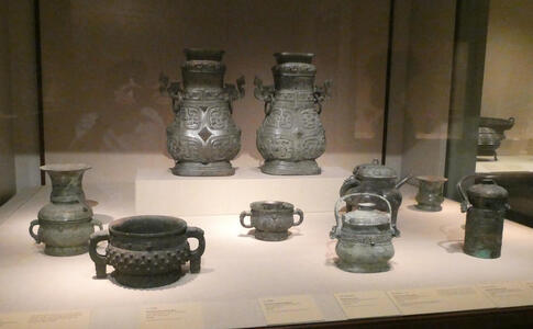 Various stoneware urns and bowls