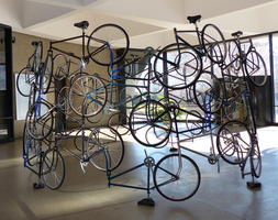Sculpture made of bicycles
